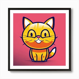 Cartoon Cat Art Print