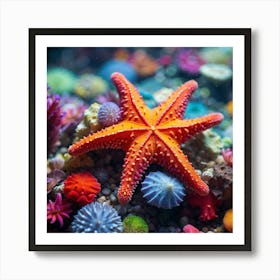 Starfish In The Sea Art Print