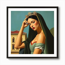 Woman With A Crown Art Print