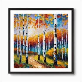 Birch Trees 14 Art Print