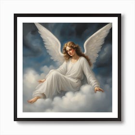 Angel In The Clouds Art Print