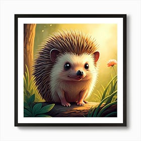 Pleasant Hedgehog Art Print