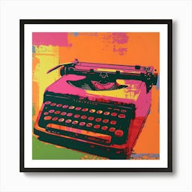 Typewriter Pop Art 3 Art Print