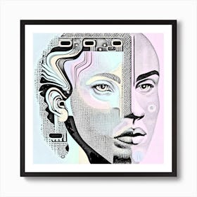 Abstract Portrait Of A Woman Art Print