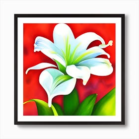 White Lilly 8 Art Print