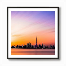 Sunset In Dubai Art Print