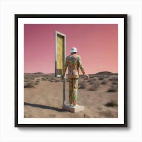 Man In The Desert Art Print