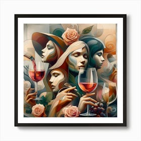 Women Of Wine Art Print