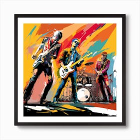 Rock Band Pop Art Art Print