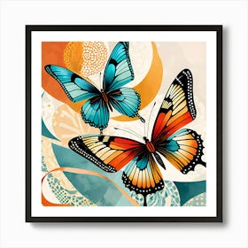 Two Butterflies Art Print