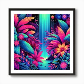 Lush&vibrant Tropical Jungle Art Print