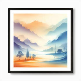 Landscape Painting 204 Art Print