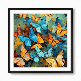 Colorful Butterflies 13 Art Print