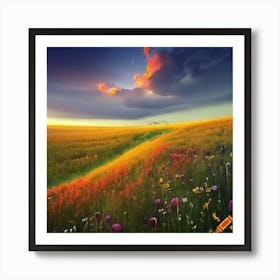 Field Of Flowers Art Print