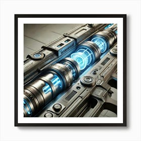 A Close Up Depiction Of Advanced Plasma Rifles Use Art Print