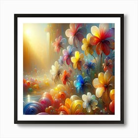 Colorful Flowers 4 Art Print