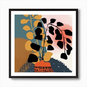 Abstract Branches Still Life Square Art Print