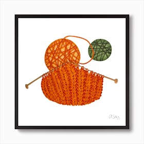 Pumpkin Sweater Art Print