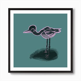 Dramatic Flamingo Art Print