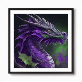 Purple Dragon Art Print