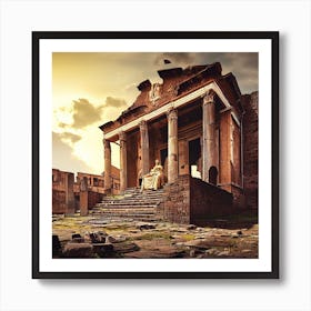 Ancient Ruins Of Pompeii Art Print