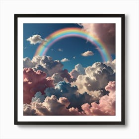 Rainbow Over Clouds Art Print