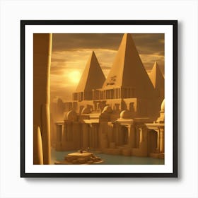 Egyptian City 2 Art Print