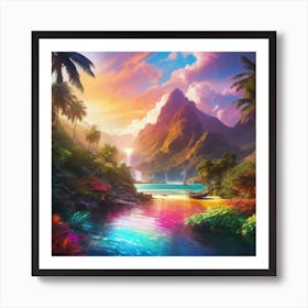 paradise beach 5 Art Print