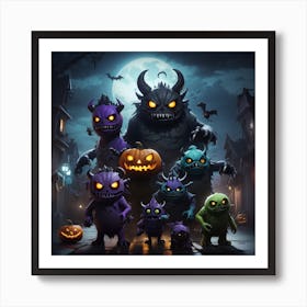 Halloween Monsters 2 Art Print