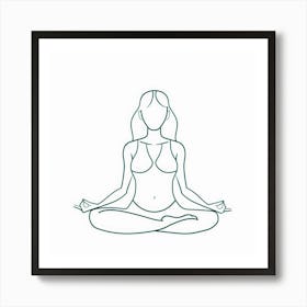 Woman Meditating 1 Art Print