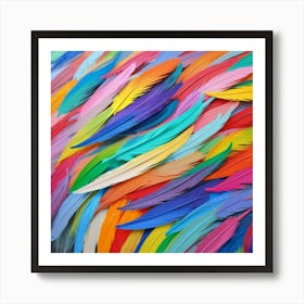 Colorful Feathers 4 Art Print