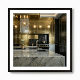 Gold Kitchen Art Print