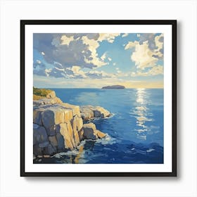 Sunrise Over Cliffs Art Print