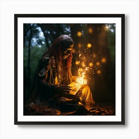 Witch In The Woods Art Print