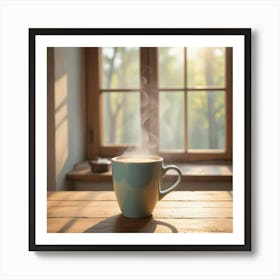 Steaming Cup Of Coffee 17 Art Print