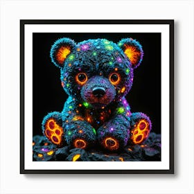 Glow In The Dark Teddy Bear 1 Art Print