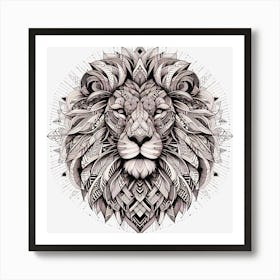 Lion Head 2 Art Print