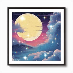 Sunset ocean  Art Print