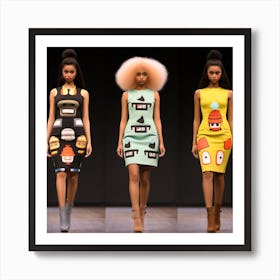 Pixar Style Runway Models Mixed Race Fashion Show F58b9559 336f 4b38 Ae57 874c1491e0d0 Art Print