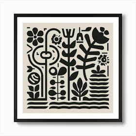 Black and White Abstract Art 69 Art Print