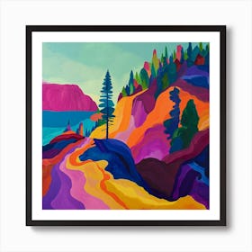 Colourful Abstract Pribaikalsky National Park Siberia 3 Art Print