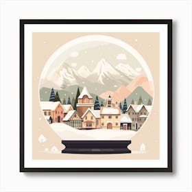 Queenstown New Zealand Snowglobe Art Print