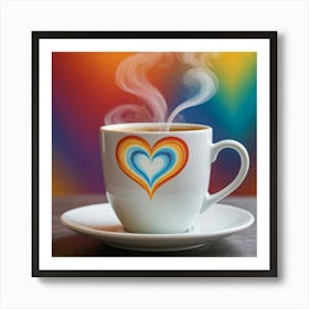 Heart Shaped Coffee Cup 5 Art Print