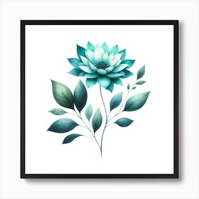 Blue Flower 1 Art Print