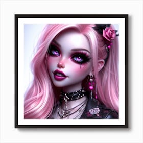 Gothic Doll 4 Art Print