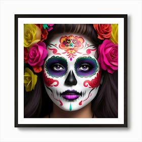 Sugar Skull Lady Art Print