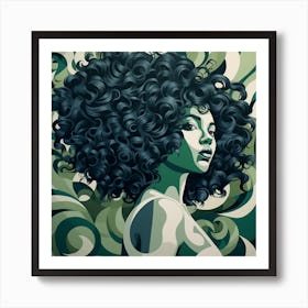 Afro Girl 3 Art Print