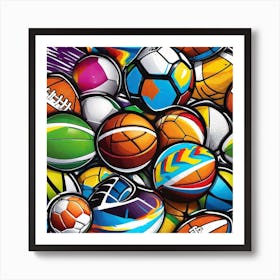 Sports Balls 1 Art Print