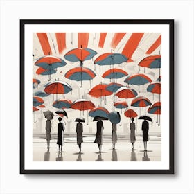 Umbrellas Art Print