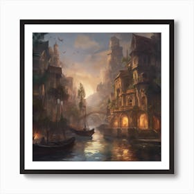 Fantasy City 67 Art Print